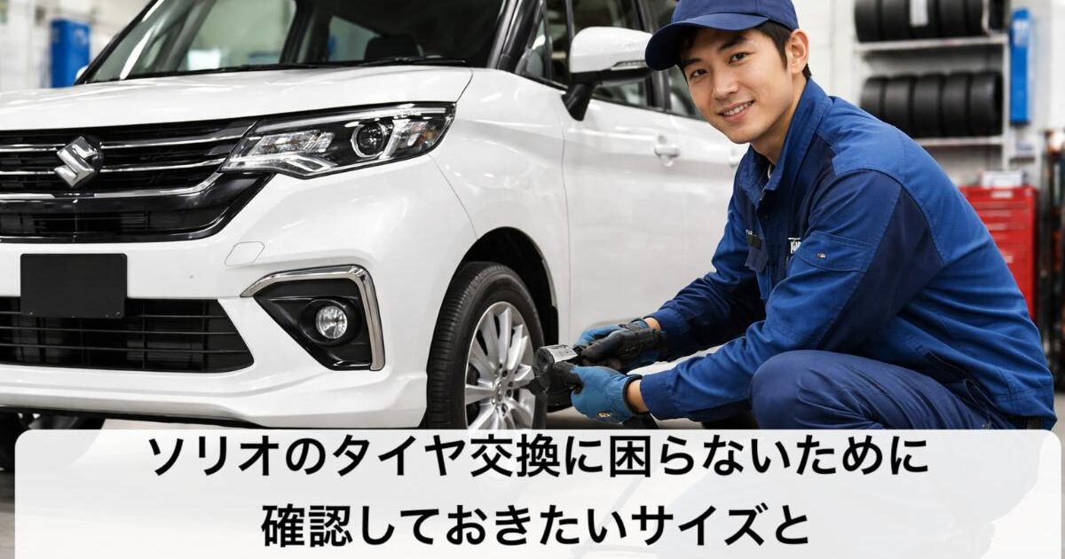 ソリオのタイヤ交換に困らないために確認しておきたいサイズと費用相場 